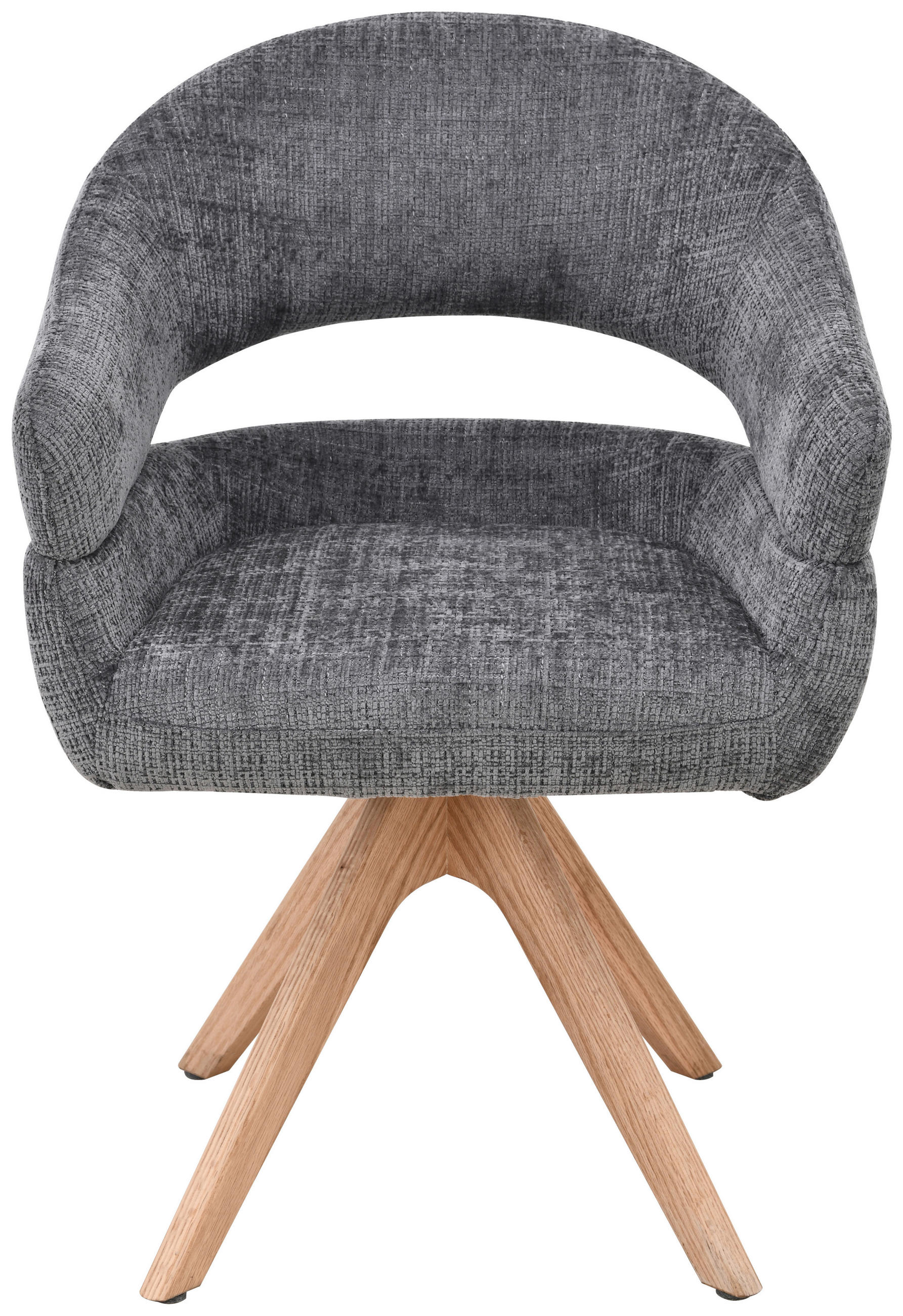 ARMLEHNSTUHL in Holz, Textil Grau, Eichefarben  - Eichefarben/Grau, MODERN, Holz/Textil (58/85/62cm) - Livetastic