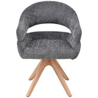ARMLEHNSTUHL in Holz, Textil Grau, Eichefarben  - Eichefarben/Grau, MODERN, Holz/Textil (58/85/62cm) - Livetastic