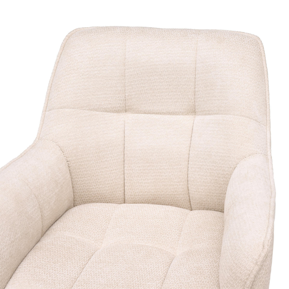 ARMLEHNSTUHL  Sitzfläche 360° drehbar Chenille  - Eichefarben/Beige, Basics, Holz/Textil (64/85/62cm) - Livetastic