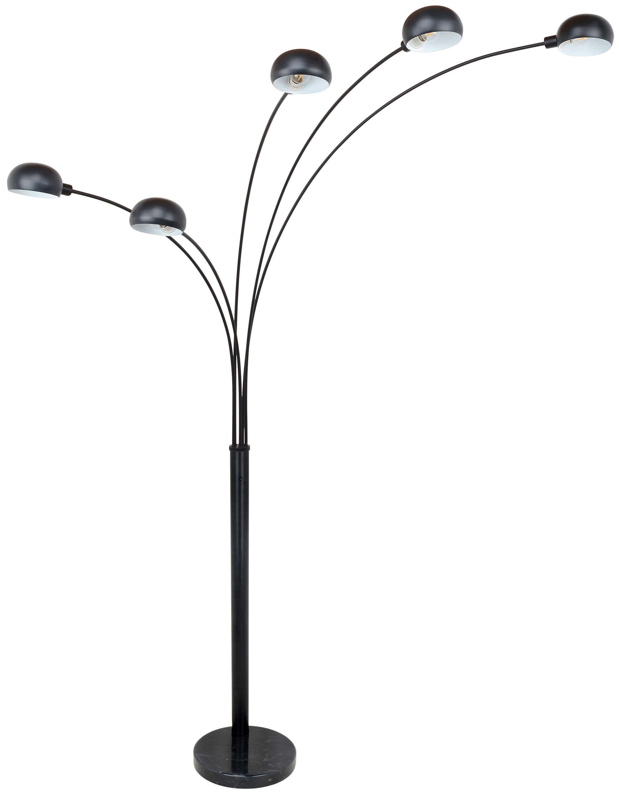 STOJACÍ OBLOUKOVÉ SVÍTIDLO, 130/120/210 cm - černá, Lifestyle, kov/plast (130/120/210cm) - Novel