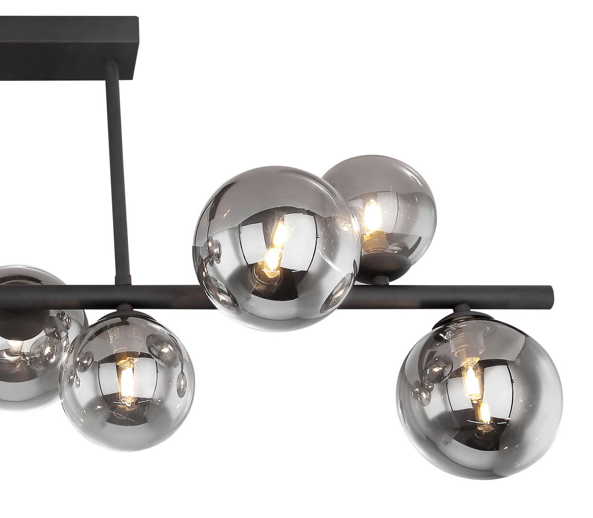 LED-DECKENLEUCHTE 86/30/35,8 cm   - Schwarz, Design, Glas/Metall (86/30/35,8cm) - Globo
