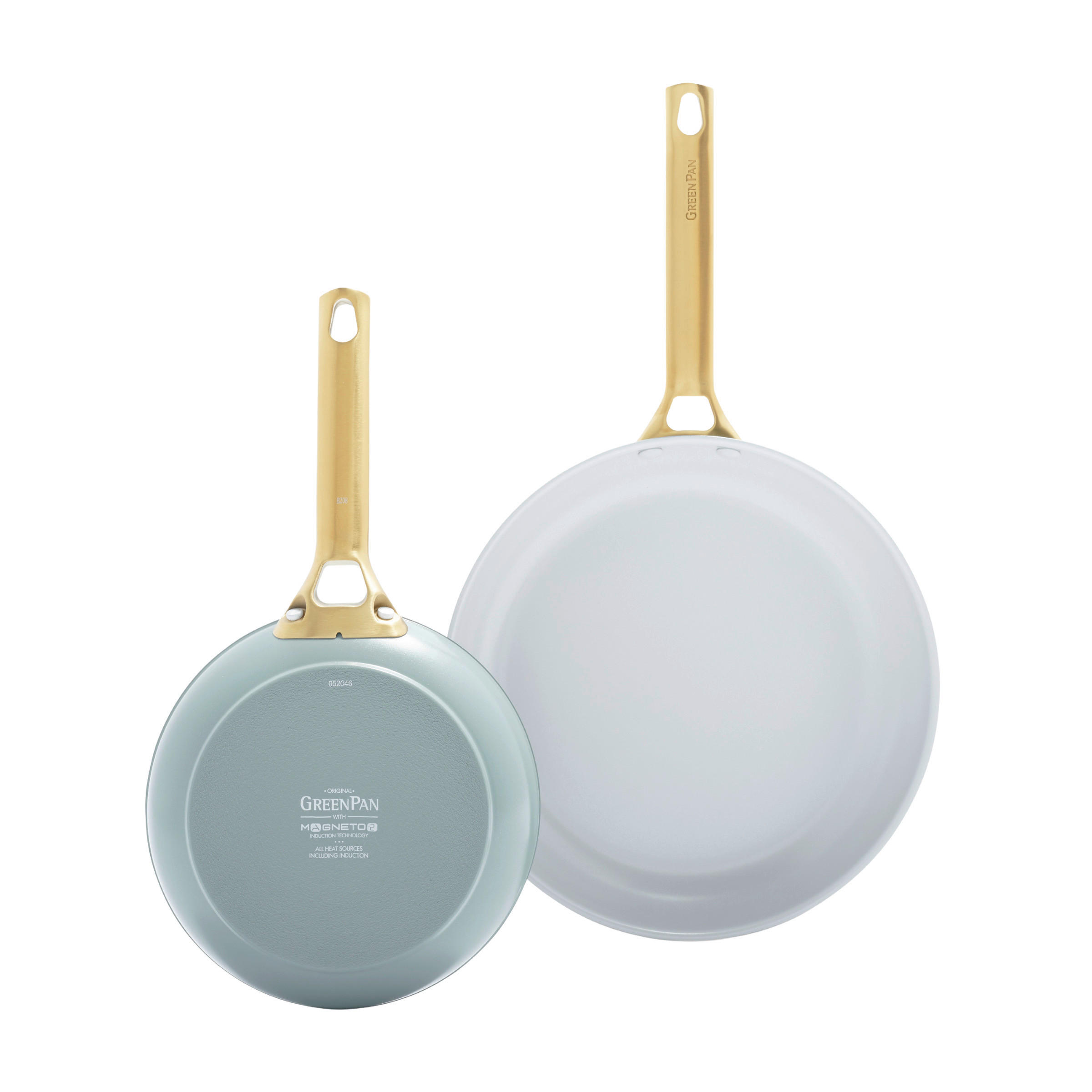 PFANNENSET Padova Reserve Aluminium, Edelstahl 2-teilig  - Goldfarben/Weiß, Basics, Metall (20cm//28cmcm)