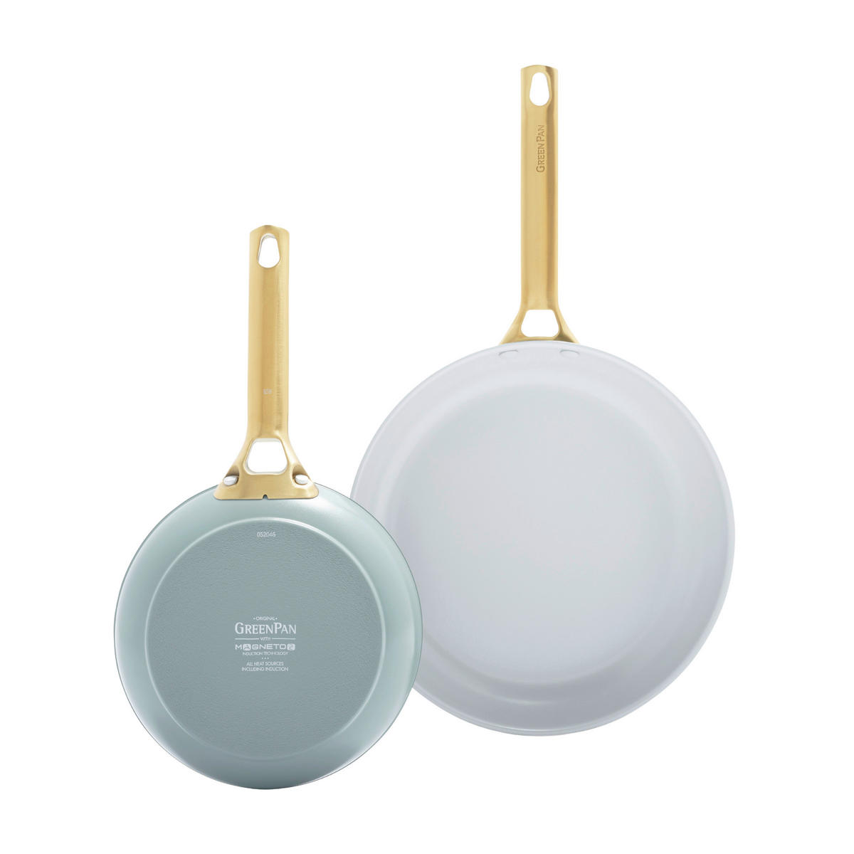 PFANNENSET Padova Reserve Aluminium, Edelstahl 2-teilig  - Goldfarben/Weiß, Basics, Metall (20cm//28cmcm)