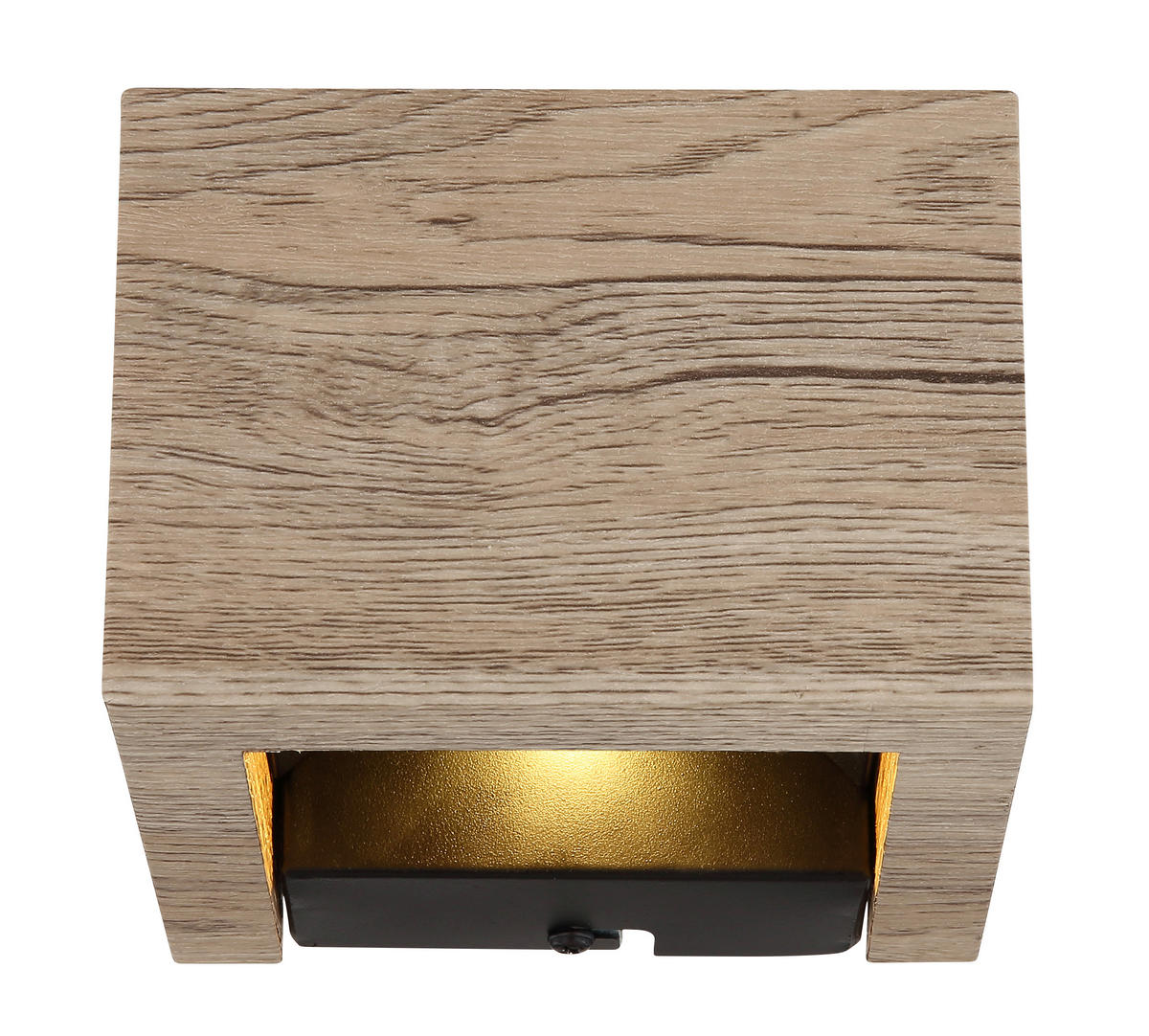 LED VÄGGLAMPA 13,2/11,3/9,8 cm   - svart/mörkbrun, Design, metall/trämaterial (13,2/11,3/9,8cm) - Globo