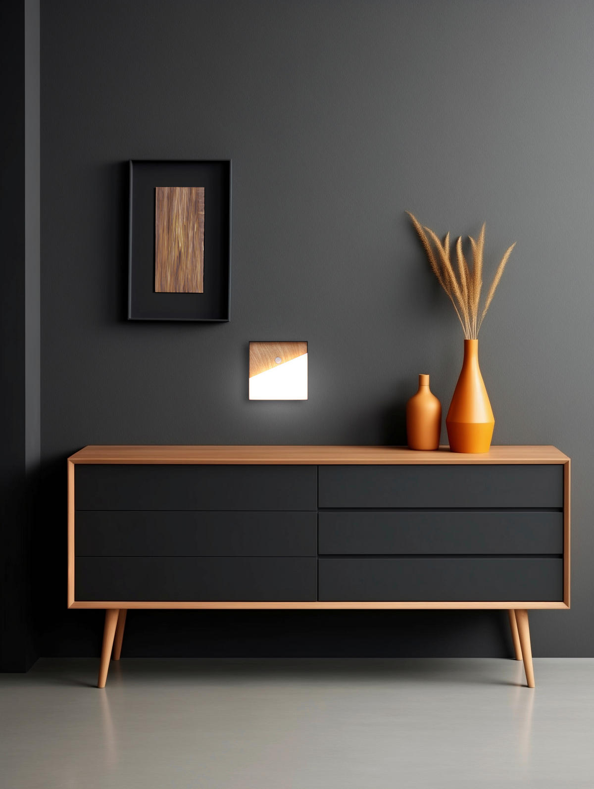 AKKU-WANDLEUCHTE - Natur, Metall (15/15/4cm)