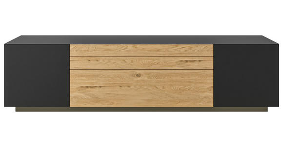 LOWBOARD 210/55/40 cm  - Wildeiche/Anthrazit, Natur, Holz/Holzwerkstoff (210/55/40cm) - Dieter Knoll