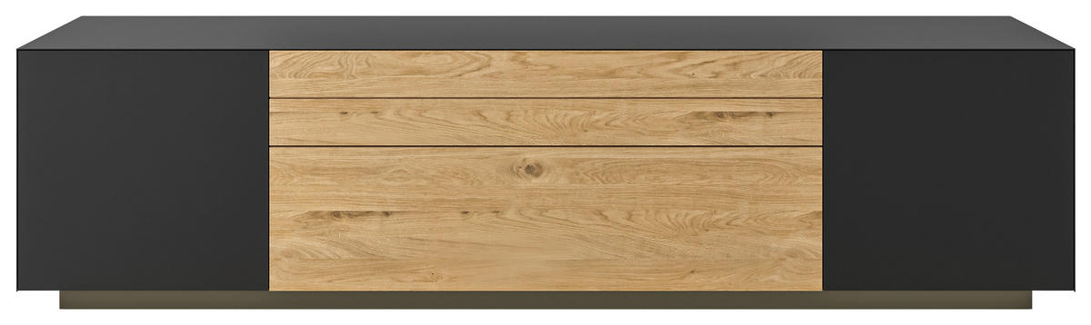 LOWBOARD Celika  in 210/55/40 cm  - Wildeiche/Anthrazit, Natur, Holz/Holzwerkstoff (210/55/40cm) - Dieter Knoll
