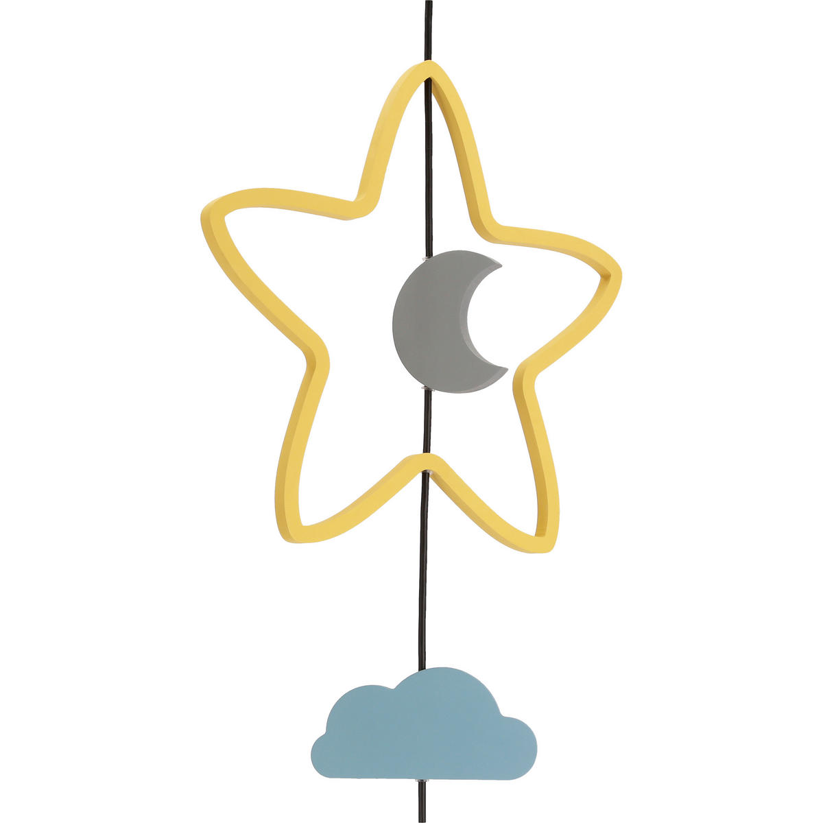 HÄNGLAMPA FÖR BARN Trio 100/36/100 cm  - multicolor, Basics, metall/trämaterial (100/36/100cm)