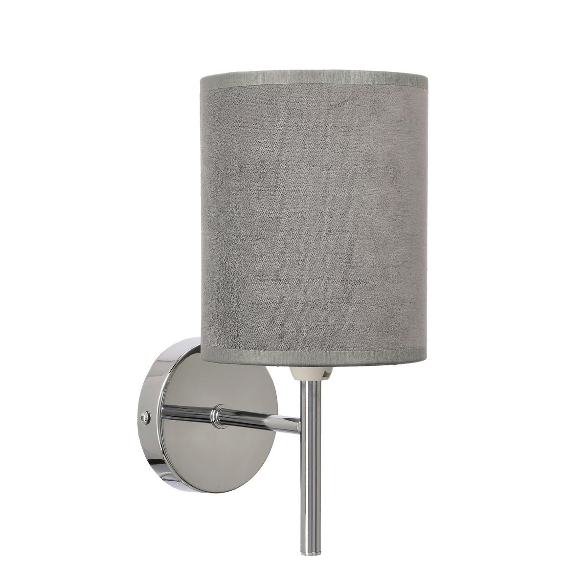 VÄGGLAMPA Yan 12/15/24 cm   - kromfärg/grafitfärgad, Klassisk, metall/plast (12/15/24cm)