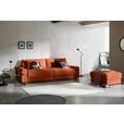 BIGSOFA Cord Terracotta  - Terracotta/Schwarz, MODERN, Kunststoff/Textil (278/93/112cm) - Carryhome