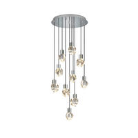 HÄNGLAMPA I KRISTALL 52/150 cm  - kromfärg/transparent, Design, metall/glas (52/150cm)