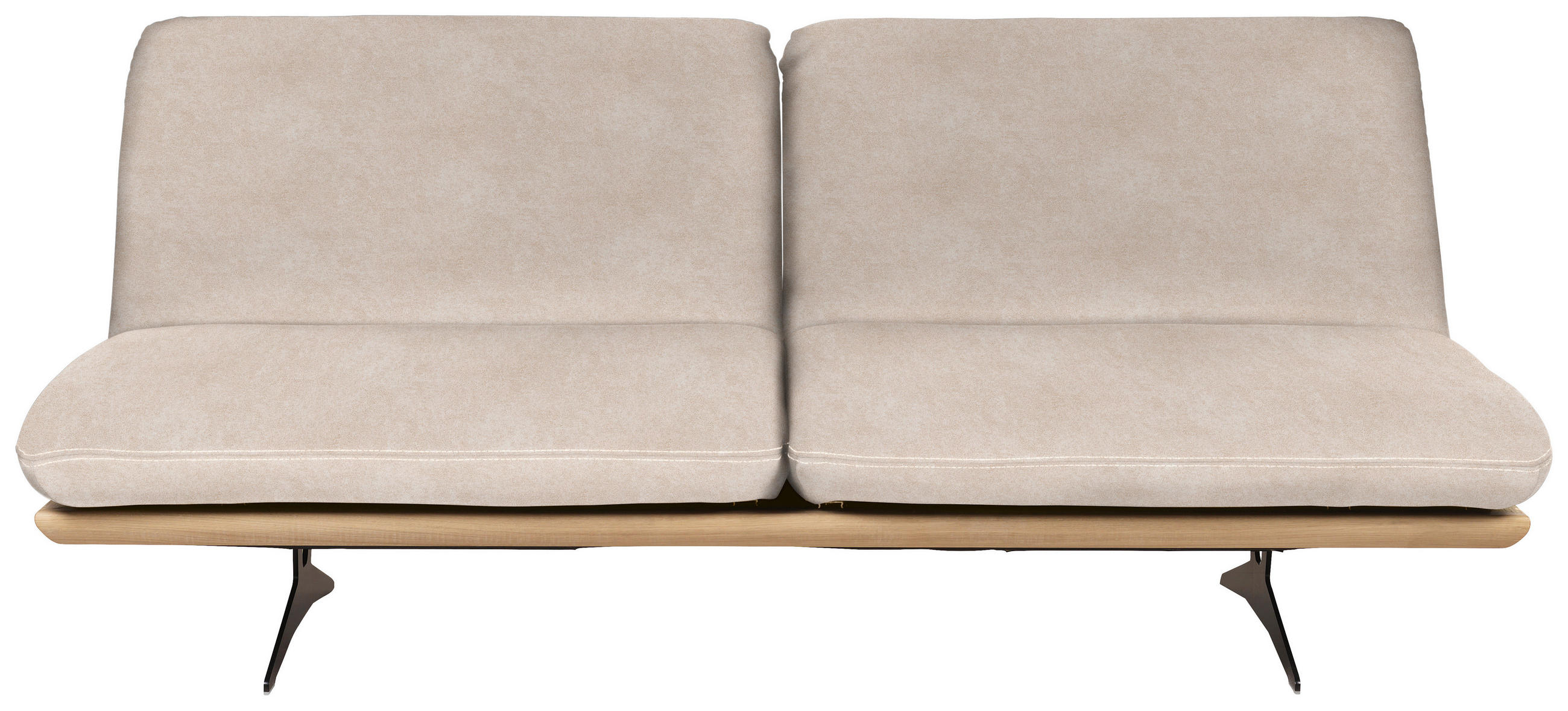 SCHLAFSOFA in Flachgewebe Sandfarben - Sandfarben/Beige, Design, Holz/Textil (204/92/90cm) - Dieter Knoll