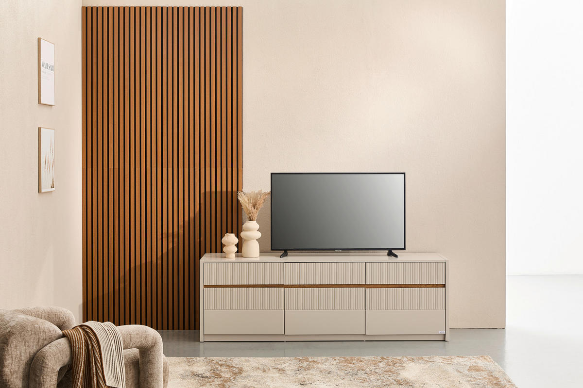 AKUSTICKÝ PANEL 60/120/2,1 cm   - černá/barvy vlašských ořechů, Basics, kompozitní dřevo/plast (60/120/2,1cm) - Boxxx