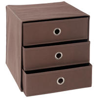 FALTBOX - Silberfarben/Braun, Design, Karton/Textil (32/32/31,5cm) - Carryhome