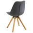 STUHL Flachgewebe Kautschukholz massiv Dunkelgrau - Dunkelgrau/Eichefarben, Design, Holz/Textil (48/82/56cm) - Carryhome