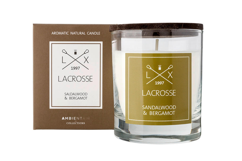 DIŠEČA SVEČA - večbarvno/prozorno, Basics, karton/steklo (8/10/8cm) - Lacrosse