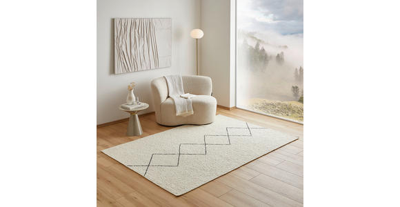 HANDWEBTEPPICH 70/130 cm Atlas  - Weiß, Natur, Textil (70/130cm) - Linea Natura