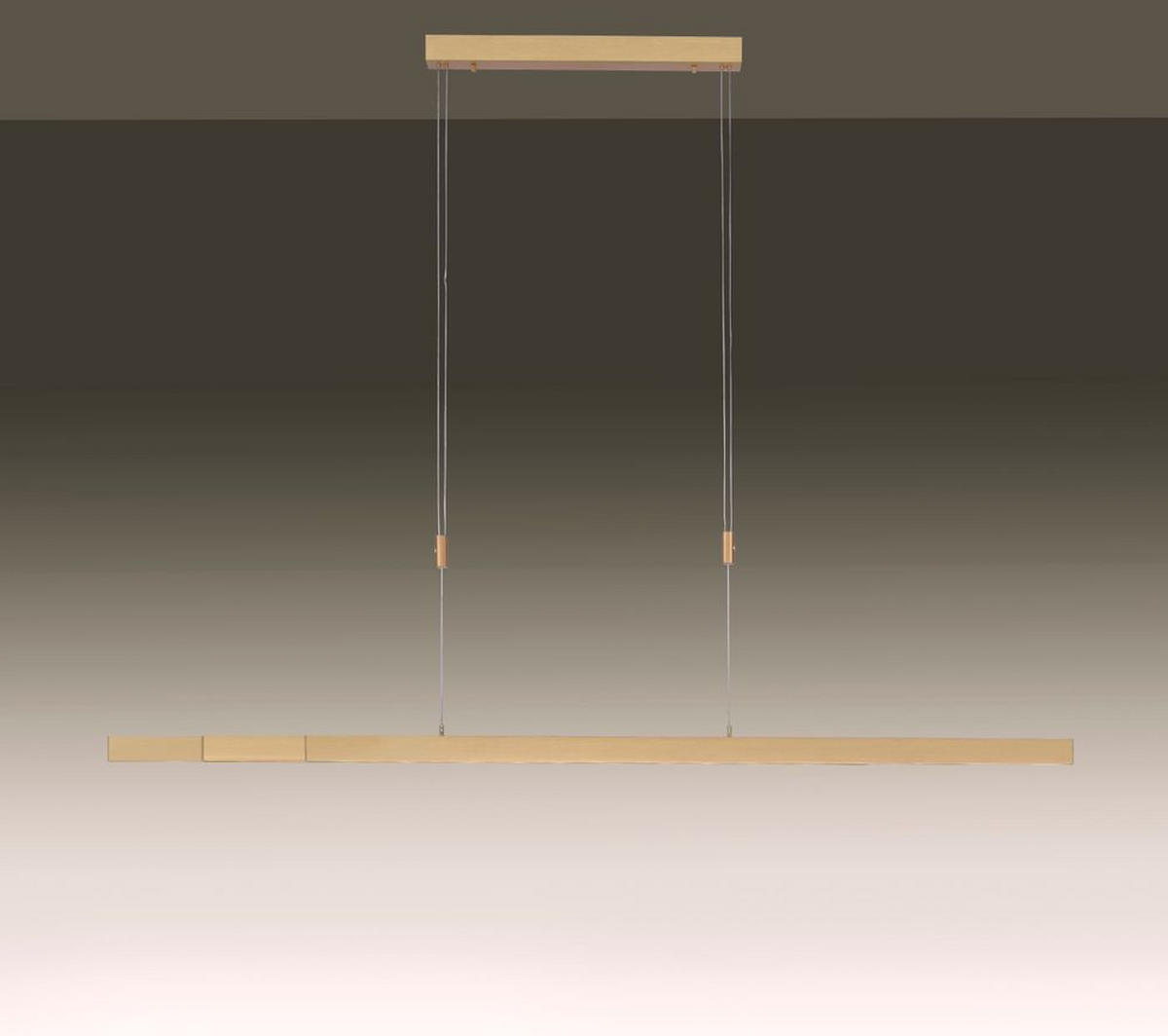 LED-HÄNGELEUCHTE 120-179/5,5/180 cm    - Messingfarben, Design, Metall (120-179/5,5/180cm) - Paul Neuhaus