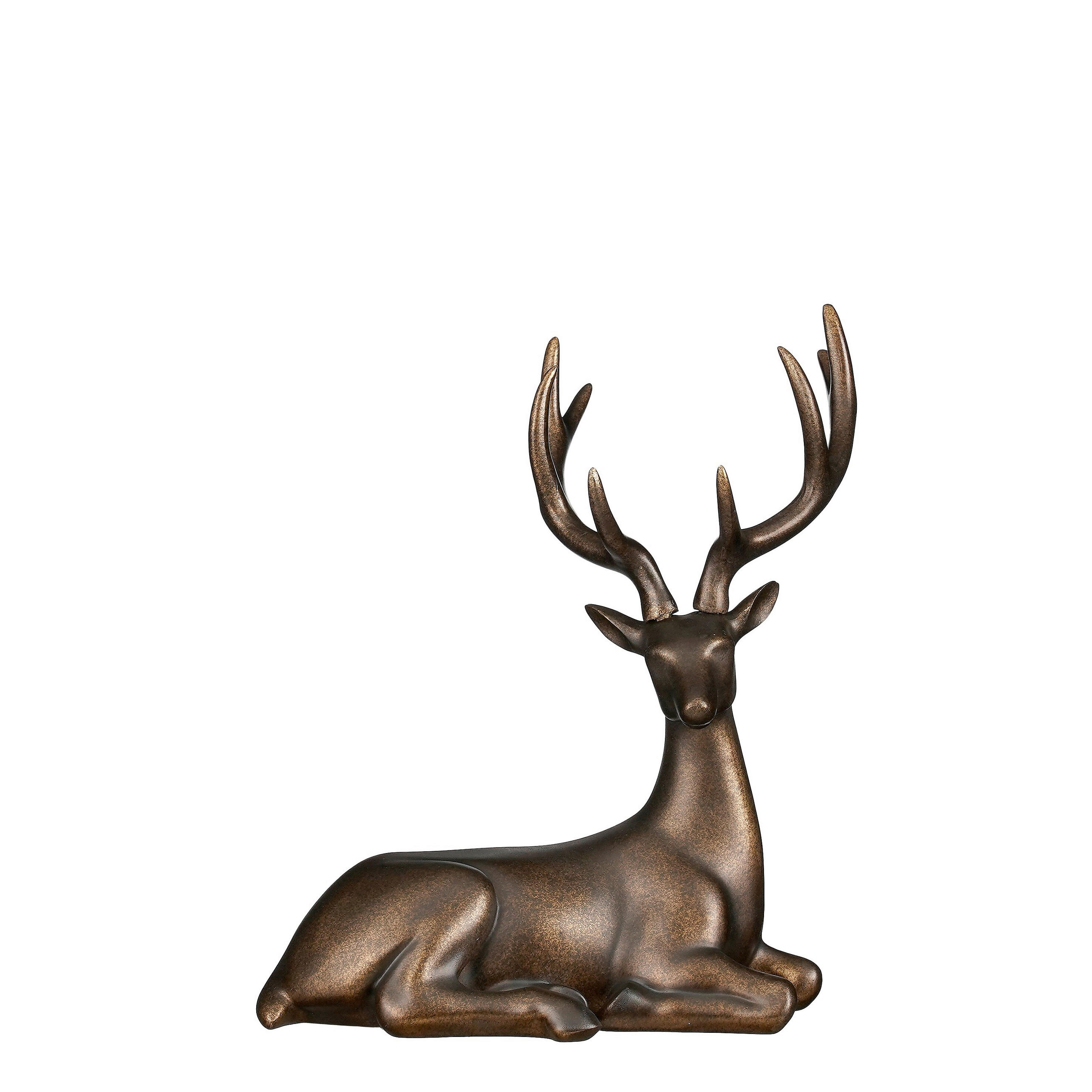 KARÁCSONYI FIGURA - aranyszínű, Basics, üveg (23/34/40cm)