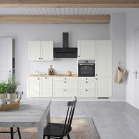 KÜCHENBLOCK Cascada 300 cm  in Weiß, Eichefarben  - Eichefarben/Schwarz, MODERN, Holzwerkstoff/Metall (300cm) - Nobilia