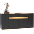 SIDEBOARD Anthrazit, Eichefarben  180,6/82/42 cm  - Eichefarben/Anthrazit, MODERN, Holzwerkstoff/Metall (180,6/82/42cm) - Dieter Knoll