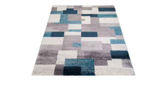 WEBTEPPICH 120/170 cm Astor Grid Grau, Petrol  - Petrol/Grau, KONVENTIONELL, Textil (120/170cm) - Novel