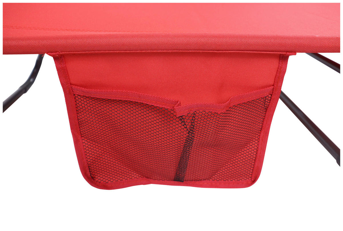 GARTENLIEGE 55/24/185 cm  - Rot, MODERN, Kunststoff/Textil (55/24/185cm) - Ambia Garden