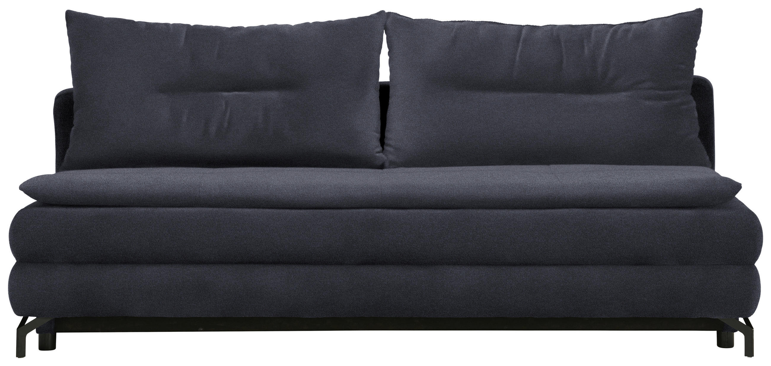 SCHLAFSOFA  in Flachgewebe Anthrazit  - Anthrazit/Schwarz, MODERN, Textil/Metall (208/73/92/102cm) - Novel