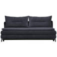 SCHLAFSOFA  in Flachgewebe Anthrazit  - Anthrazit/Schwarz, MODERN, Textil/Metall (208/73/92/102cm) - Novel