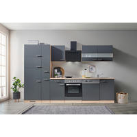 KÜCHENBLOCK 310 cm   in Grau, Eichefarben  - Eichefarben/Grau, Basics, Holzwerkstoff (310cm) - Respekta