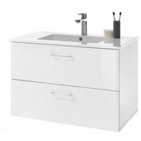 Bază Cu Lavoar  - argintiu/alb, Modern, plastic/material pe bază de lemn (80/53/46cm) - Xora