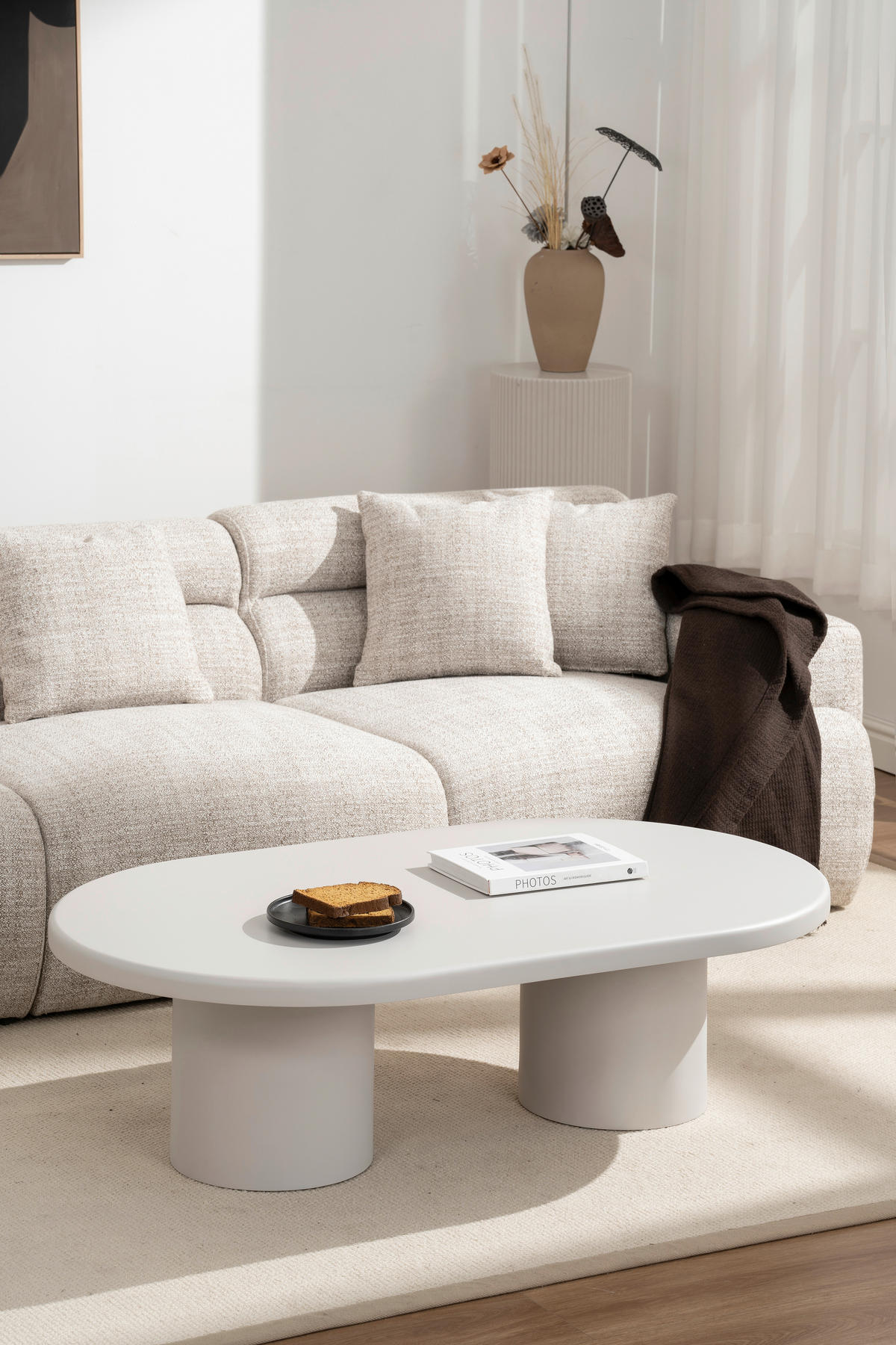 COUCHTISCH 120/70/35 cm rechteckig Kaschmir  - Kaschmir/Beige, Design, Holzwerkstoff (120/70/35cm) - MID.YOU