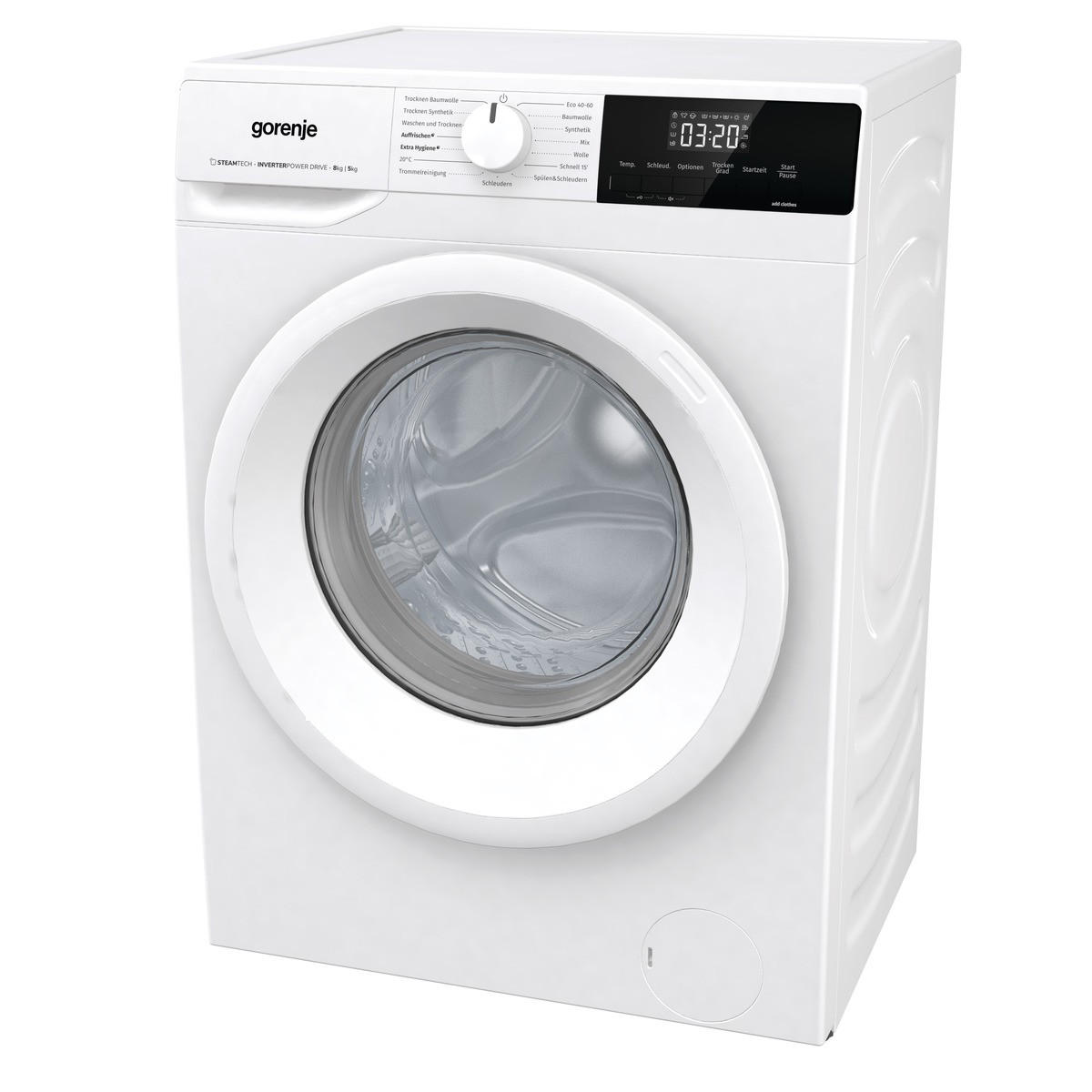 WASCHTROCKNER W3D2A854ADPS/DE  - Weiß, MODERN, Glas/Kunststoff (60/85/54cm) - Gorenje