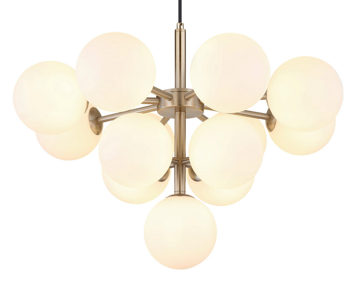 VISEČA SVETILKA        56/120 cm      G9 - barve niklja, Design, kovina/steklo (56/120cm) - Globo
