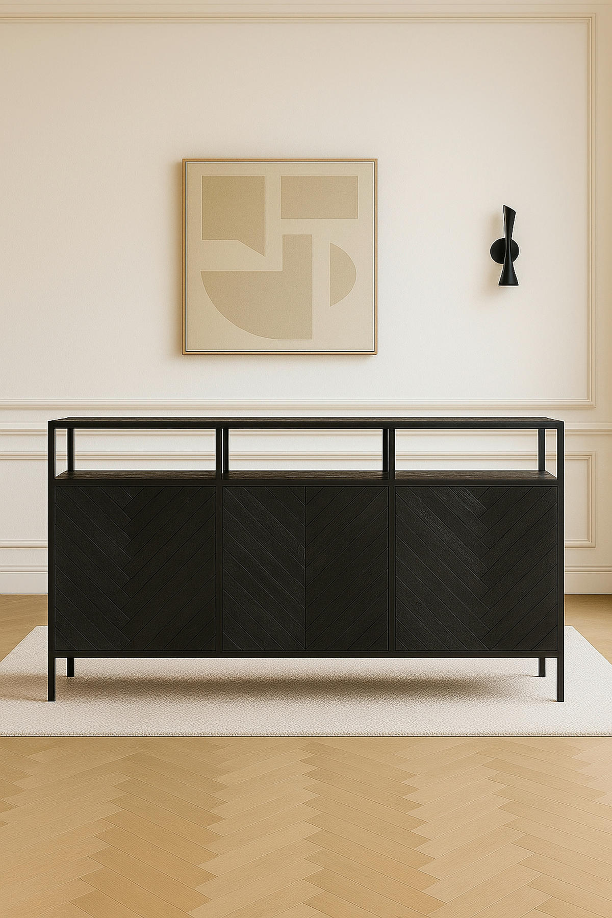 KUHINJSKI OTOK - črna, Design, kovina/les (180/110/50cm) - Livetastic