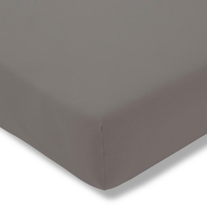 SPANNBETTTUCH Exquisit Single-Jersey 100/200 cm  - Graphitfarben, Basics, Textil (100/200cm) - Estella