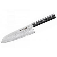 SANTOKU NOŽ  DAMASCUS 67 30/5,3/2,1 cm           oplemenjeni čelik - srebrne boje/crna, Basics, drvni materijal/metal (30/5,3/2,1cm) - Samura
