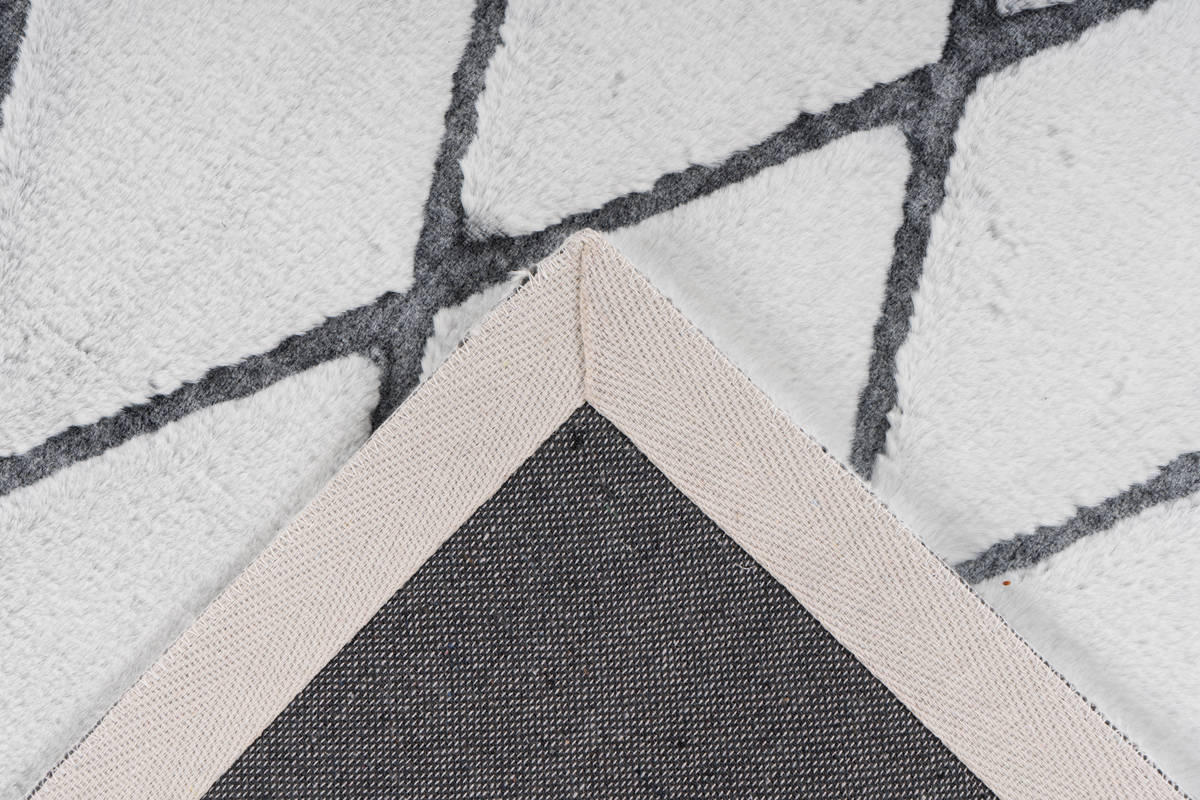 BĚHOUN, 80/250 cm, antracitová, bílá - bílá/antracitová, Design, textil (80/250cm)