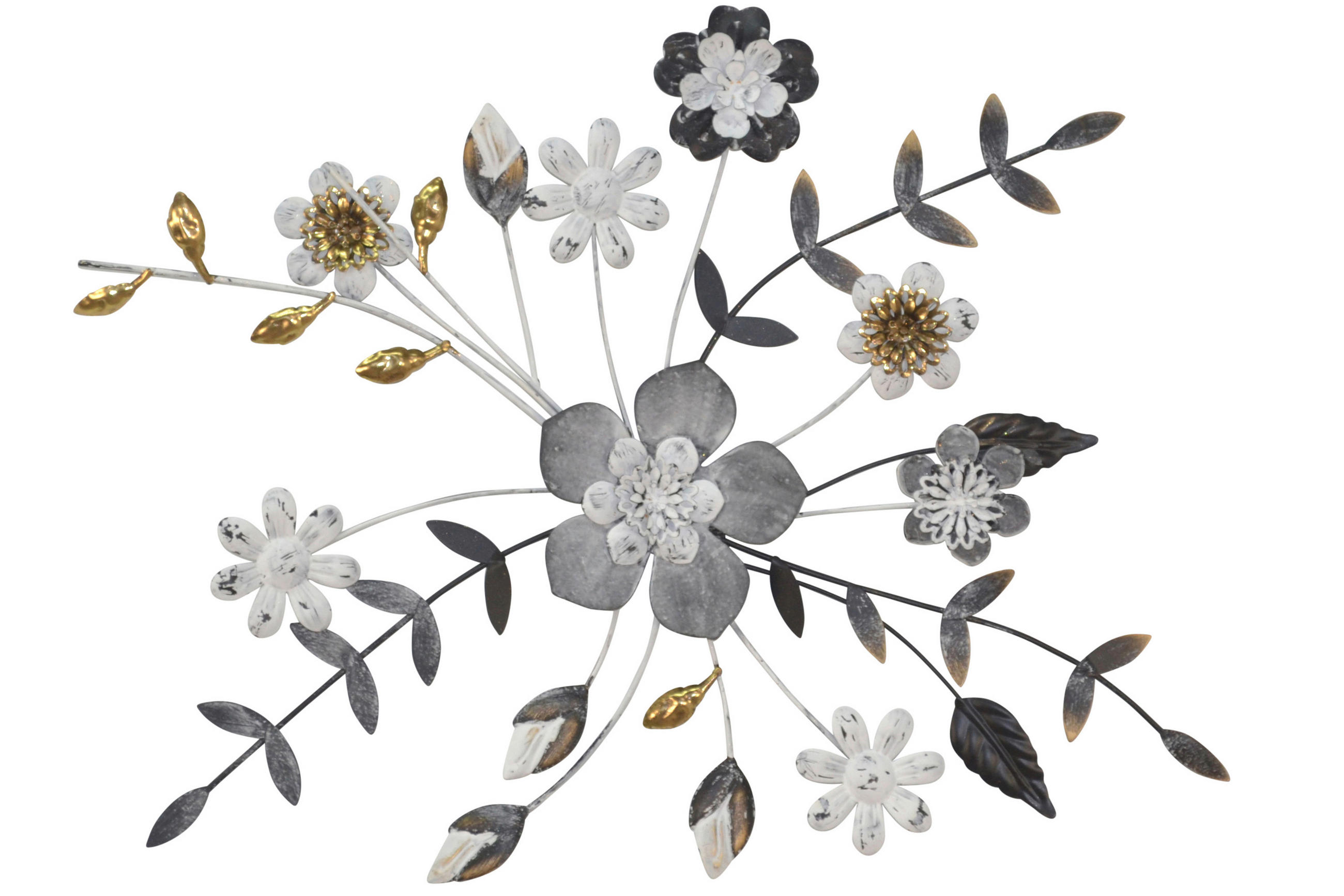 WANDDEKO Metall  - Dunkelgrau, Design, Metall (3/62/44cm) - MID.YOU