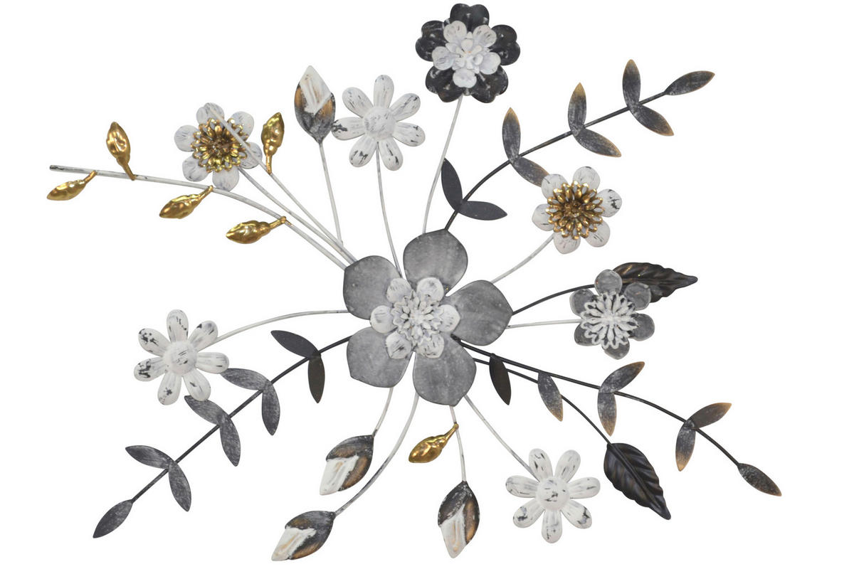 WANDDEKO Metall  - Dunkelgrau, Design, Metall (3/62/44cm) - MID.YOU