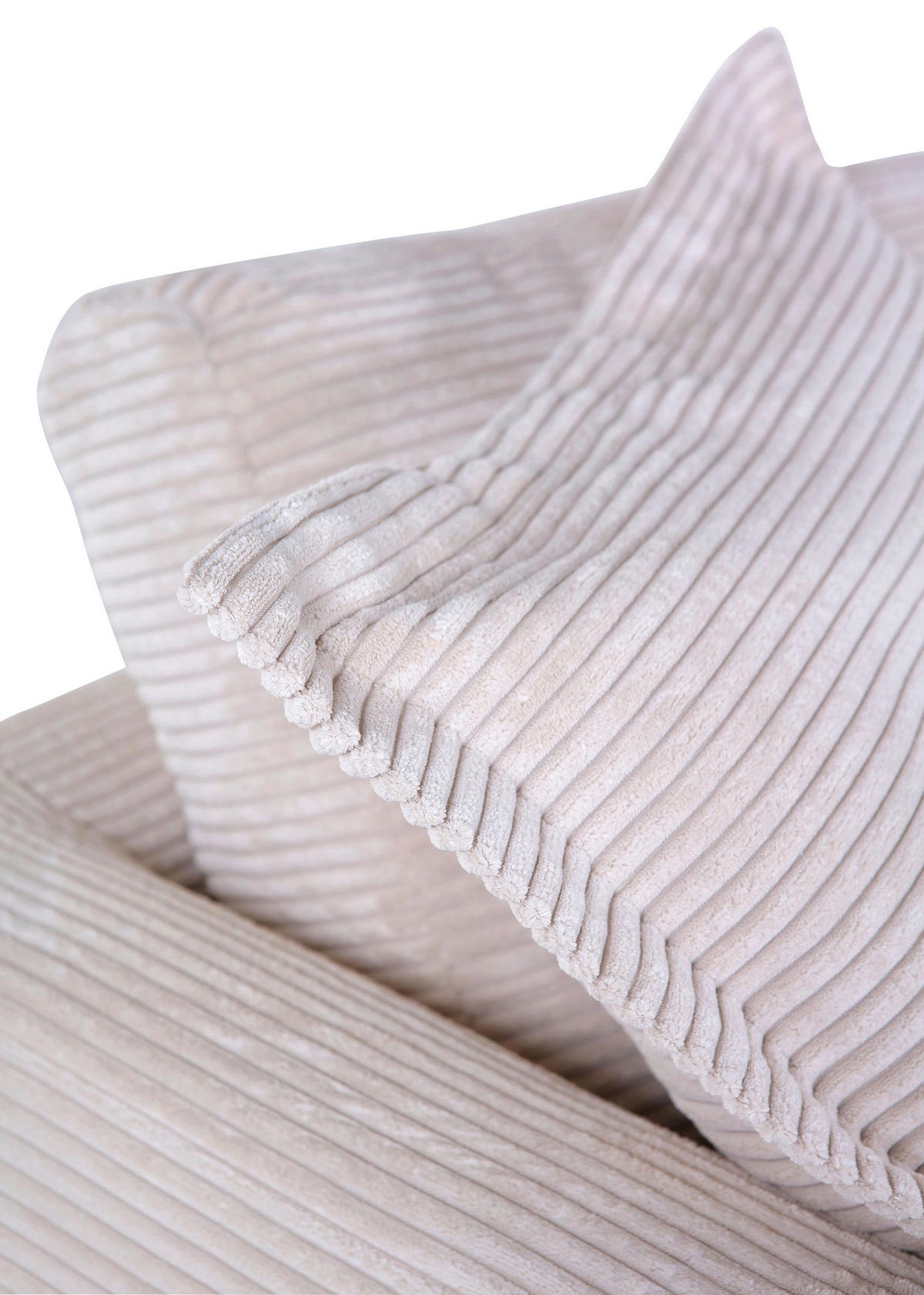 2,5-SITZER Cord Beige  - Beige/Naturfarben, Romantik / Landhaus, Holz/Textil (195/69/100cm) - Landscape