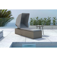 OPALOVACÍ LÉHATKO plast, kov - šedá, Moderní, kov/plast (195/60/33/145cm) - Ambia Garden