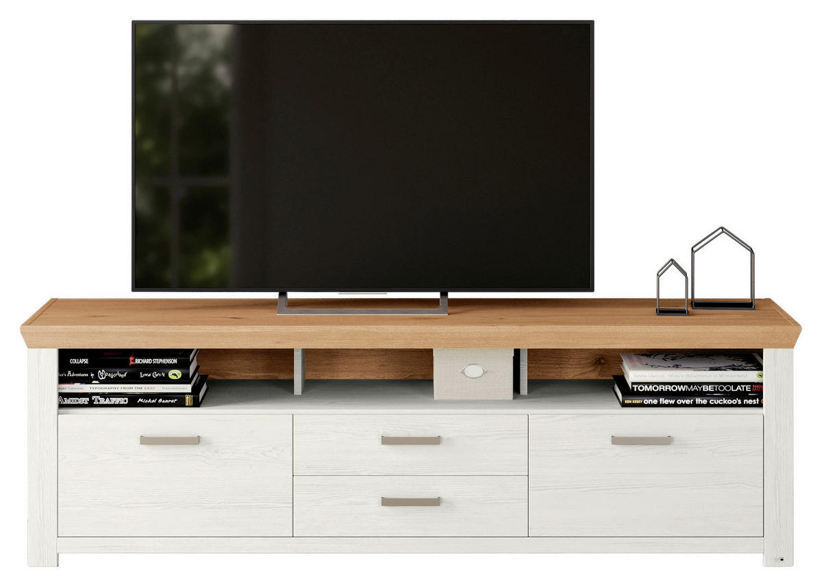 LOWBOARD  in 199,7/62,6/51,2 cm  - Eiche Artisan/Weiß, Design, Holzwerkstoff/Metall (199,7/62,6/51,2cm) - SetOne by Musterring