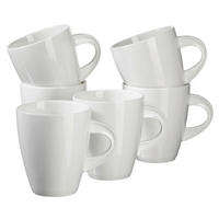 KAFFEEBECHERSET   6-teilig  - Weiß, Basics, Keramik (400ml) - Mäser