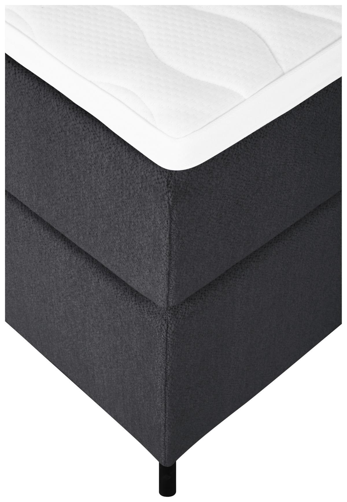 BOXSPRINGBETT 160/200 cm  in Schwarz  - Schwarz, MODERN, Textil (160/200cm) - MID.YOU