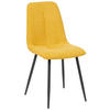 STUHL  in Eisen Webstoff Holz, Metall, Textil  - Gelb/Schwarz, MODERN, Holz/Textil (47/87/58cm) - P & B