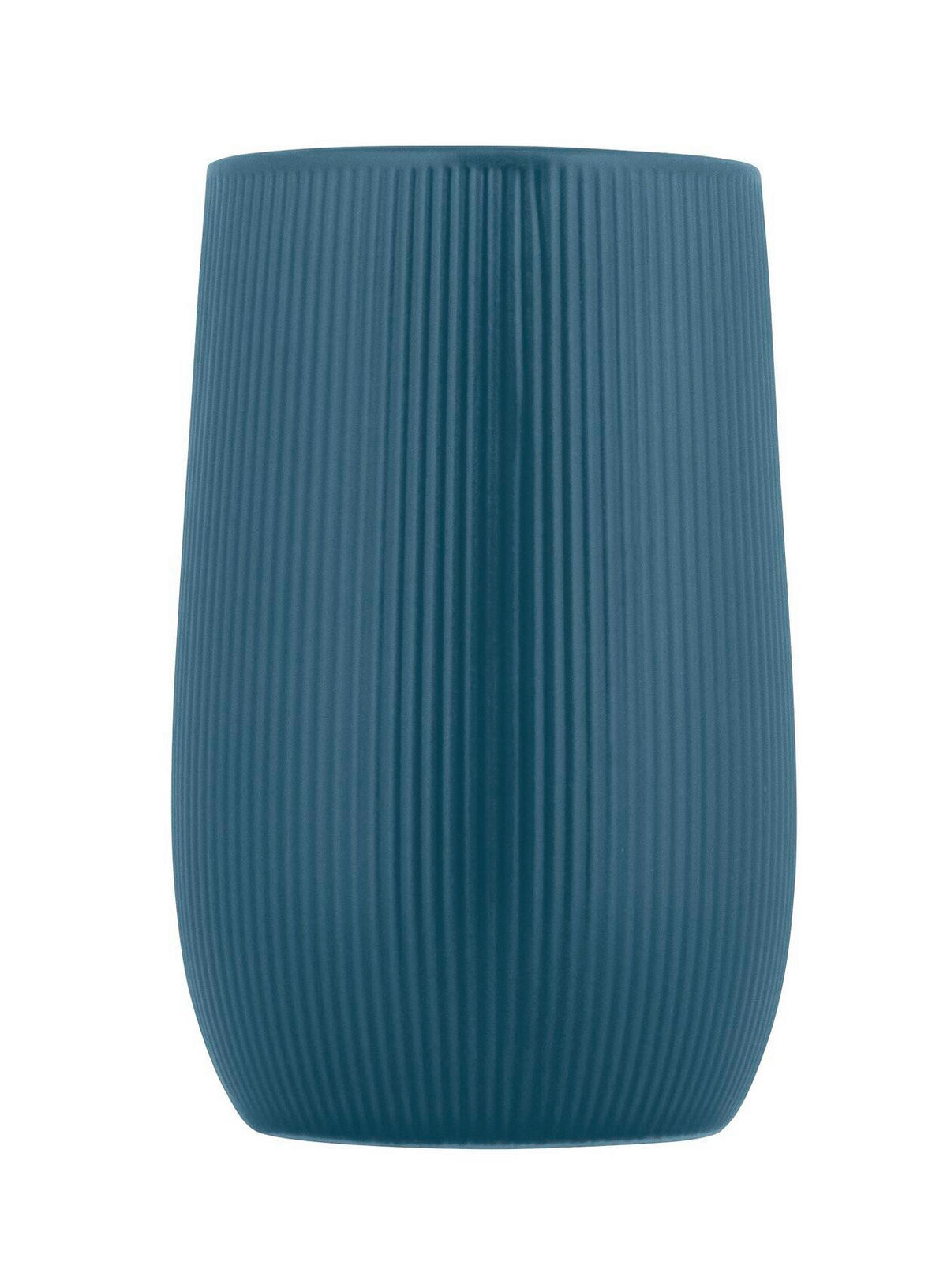ZAHNPUTZBECHER FABLO  - Petrol, Basics, Keramik (8/12/8cm) - Wenko