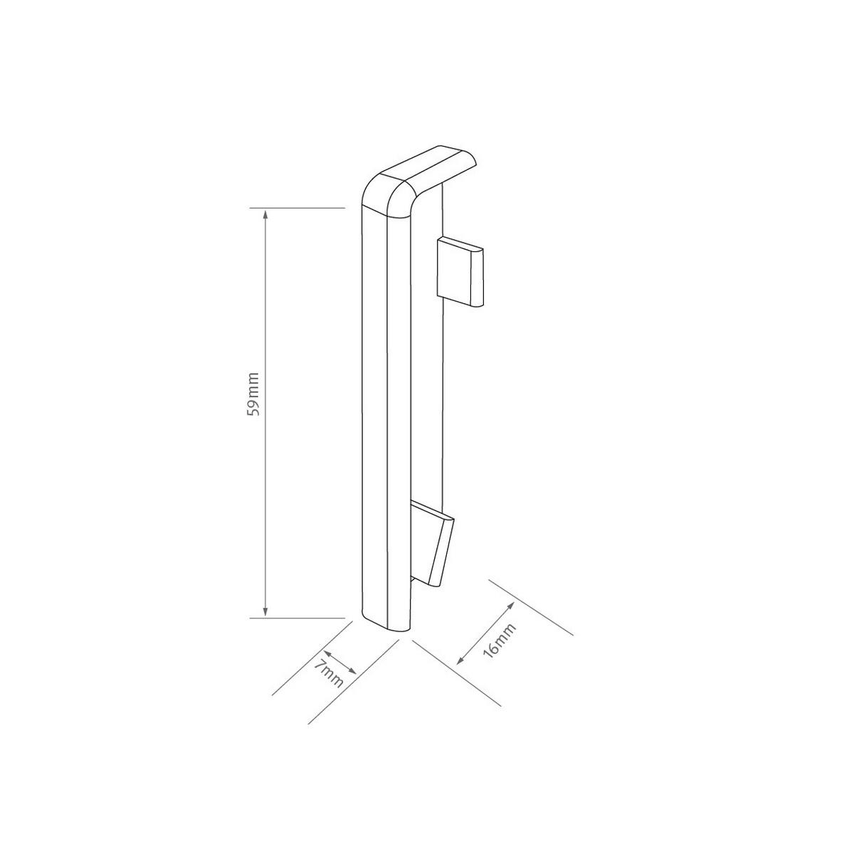 SOCKELLEISTENENDSTÜCK Braun, Eichefarben  - Eichefarben/Braun, KONVENTIONELL, Kunststoff (2.2/2.2/5.9cm) - Egger Holzwerkstoffe