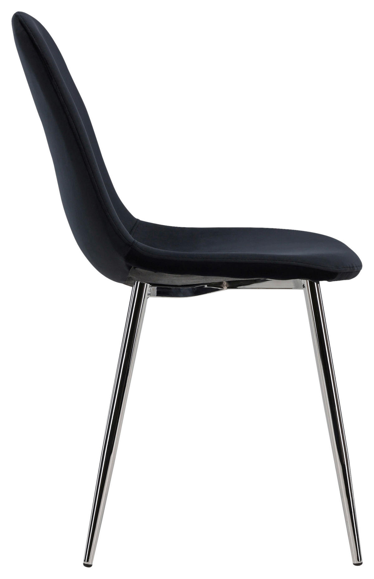 STOLSET 2 styck stål sammet  - svart, Design, metall/textil (45/90/52cm) - Livetastic