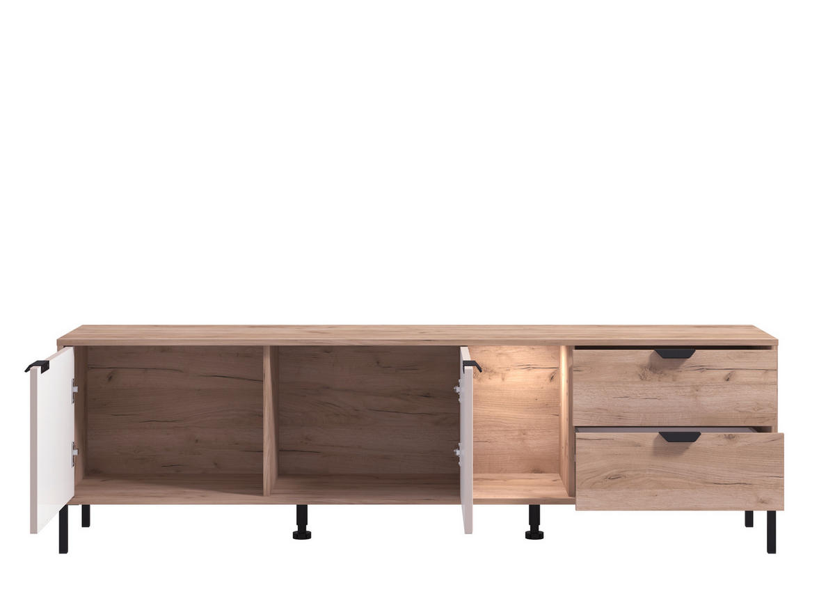 TV-ELEM 183/54/40 cm  - szürke tölgy/kasmír, Basics, faalapú anyag (183/54/40cm) - Hom`in